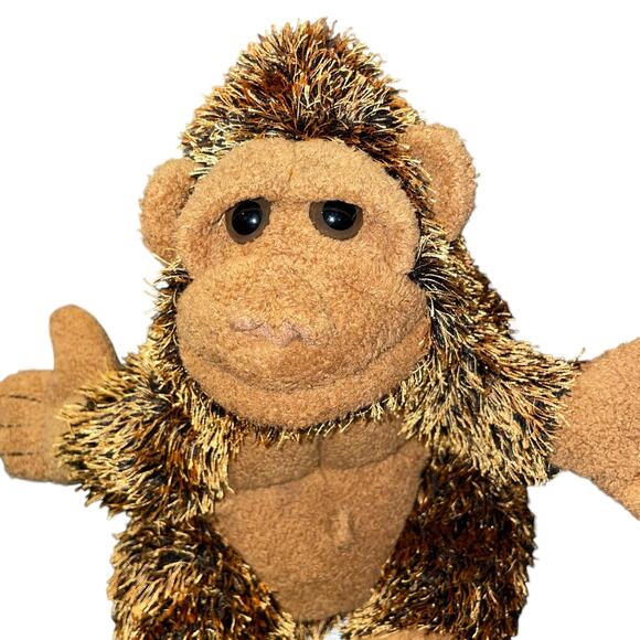 Folkmanis 8" Puppet Plush Gorilla Ape Hand Stuffed Animal Pretend Educational - Picture 2 of 10
